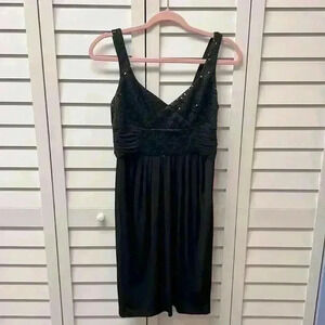 Maggy London Black Sequin Cocktail Dress - Size 6